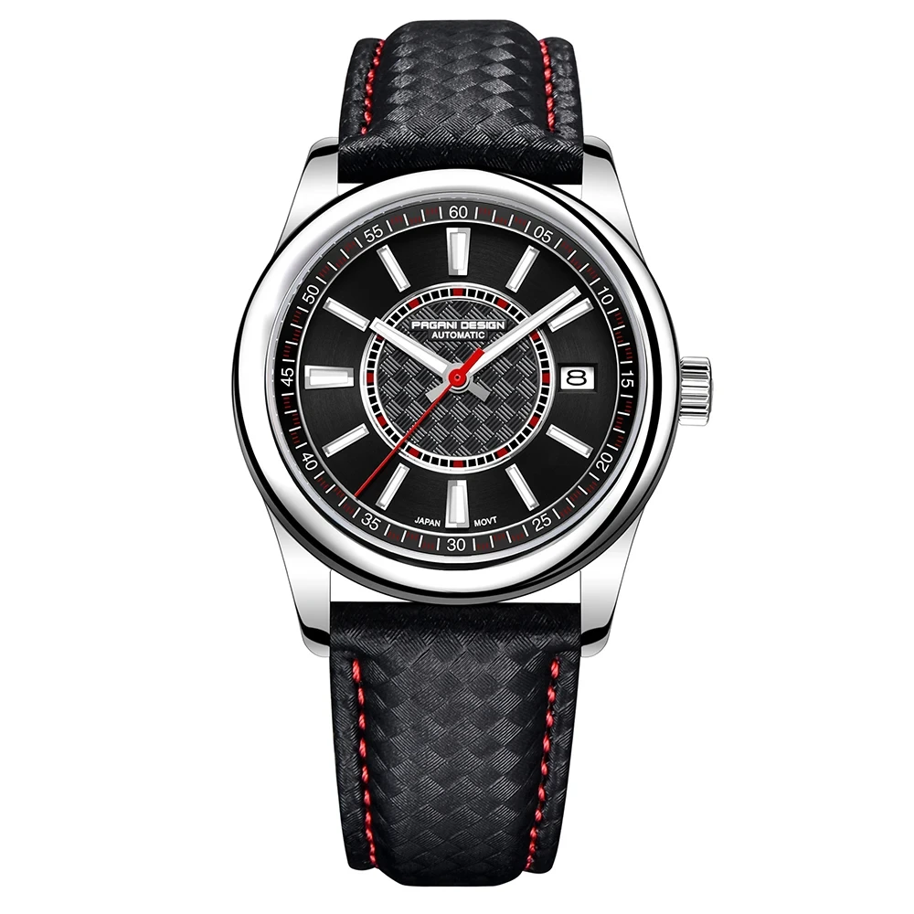 Reloj De Hombre Moderno Y Minimalista Hecho De Cuero Genuino Calendario Resistente Al Agua Reloj Mecánico Automático Luminoso 1