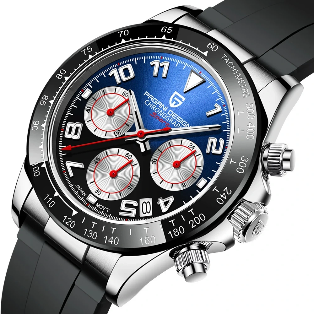 Wholesale Fashionable High Quality Men's Quartz Watch Multi Functional Timing Men's Multifunctional Watch 1