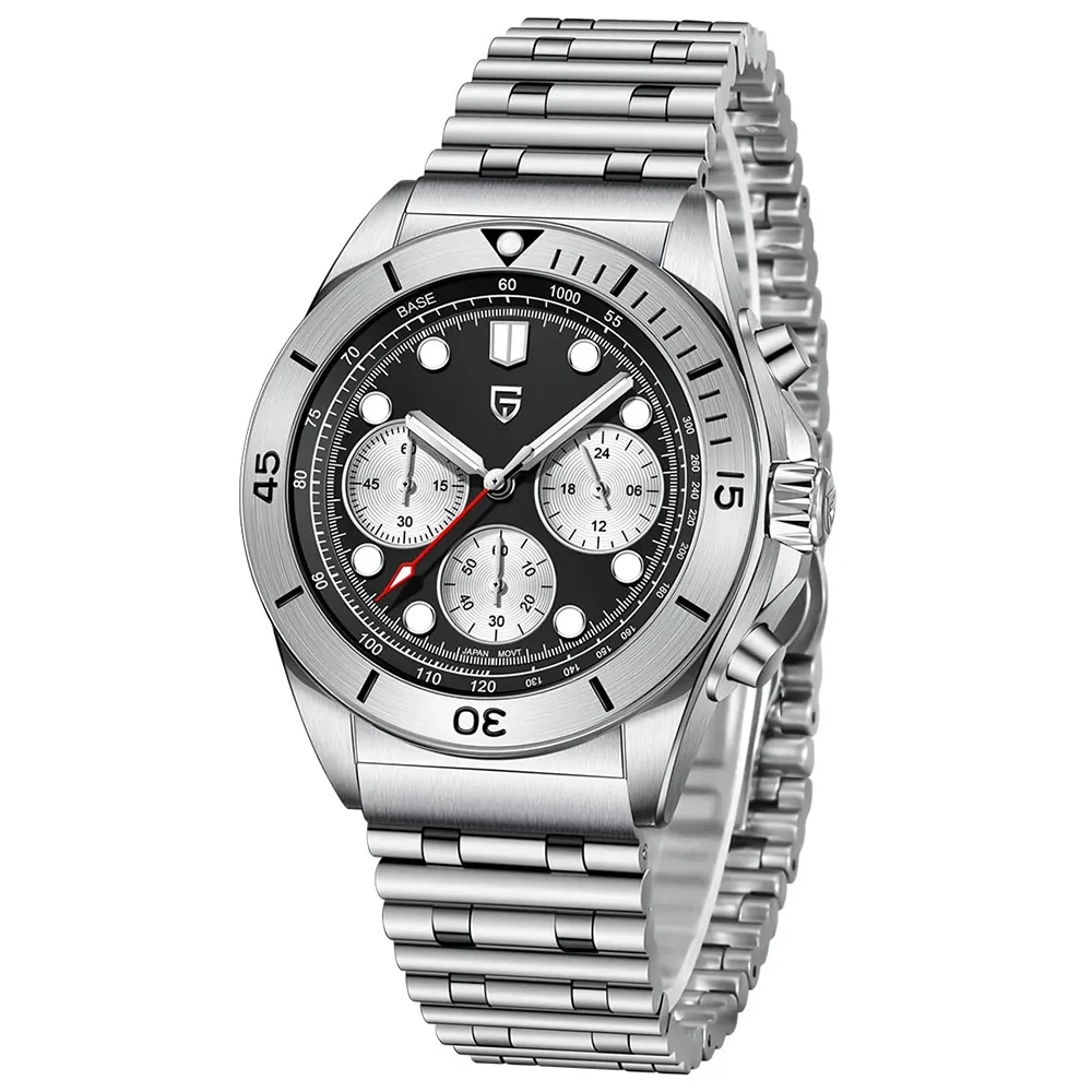 Reloj de cuarzo resistente al agua para hombre, reloj multifuncional de acero inoxidable luminoso resistente al desgaste 1
