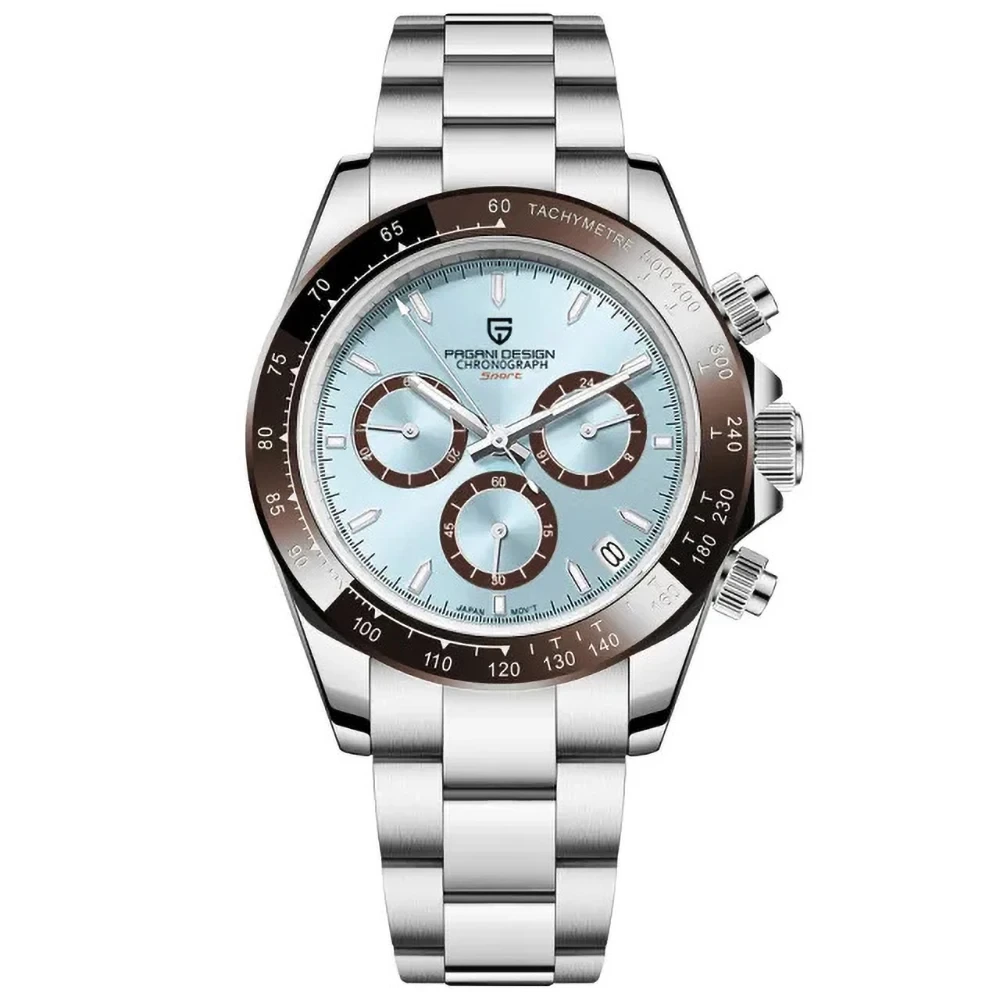 Fashionable Men's Multifunctional Waterproof Watch Stainless Steel Calendar Timing Quartz Men's Watch 1