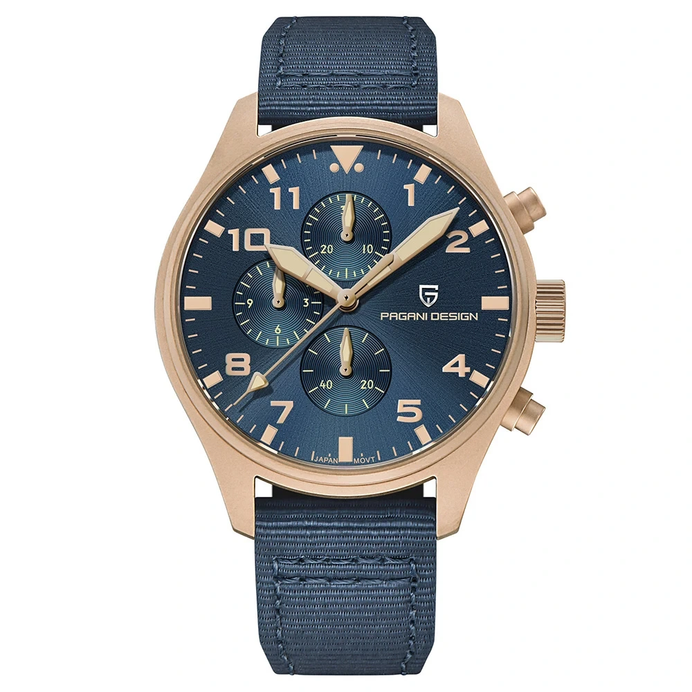 Venta al por mayor, reloj de cuarzo multifuncional de alta calidad para hombre, reloj de cuarzo deportivo duradero resistente al agua con brillo nocturno 1
