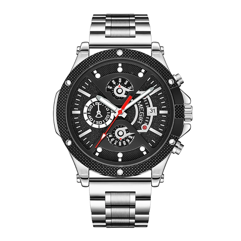 Orologio al quarzo impermeabile Orologio multifunzionale alla moda Orologio da uomo non meccanico Commercio all'ingrosso 1
