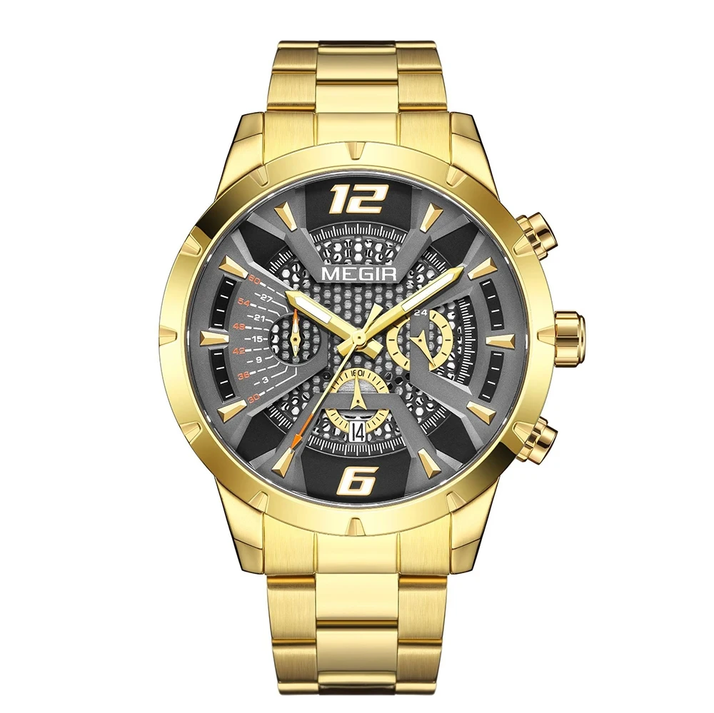 Hot Selling Calendar Men's Watch Wholesale Fashion Waterproof Multifunctional Quartz Watch 1