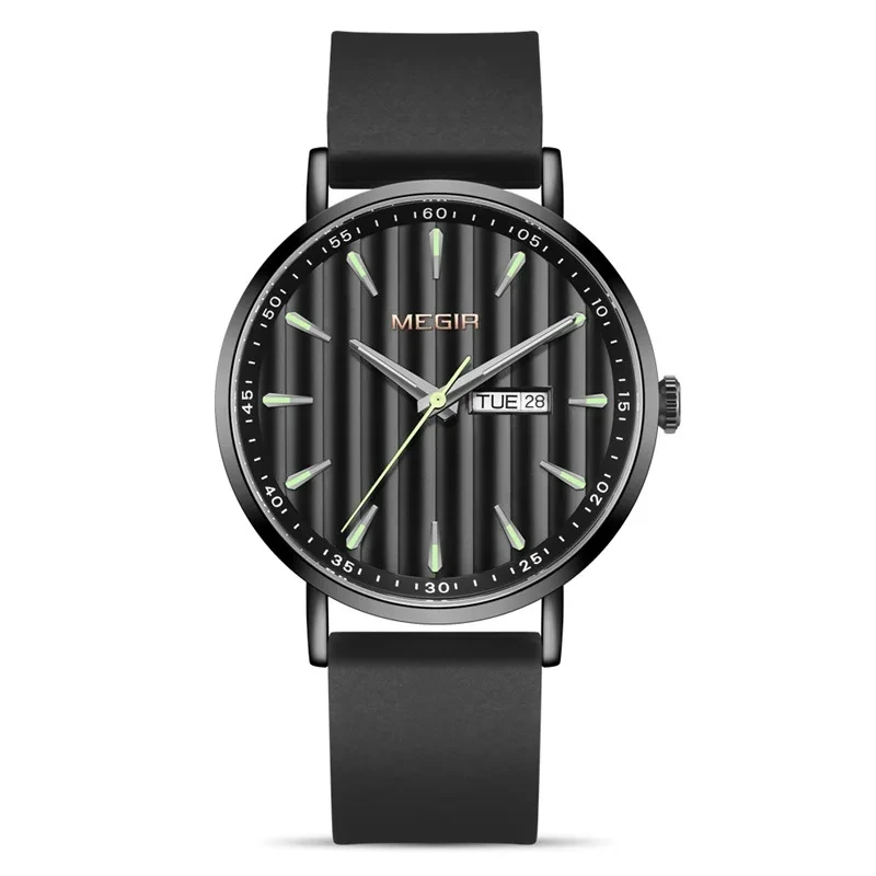 Relógio Masculino De Quartzo Elegante E Minimalista Com Calendário Duplo À Prova D 'Água 1