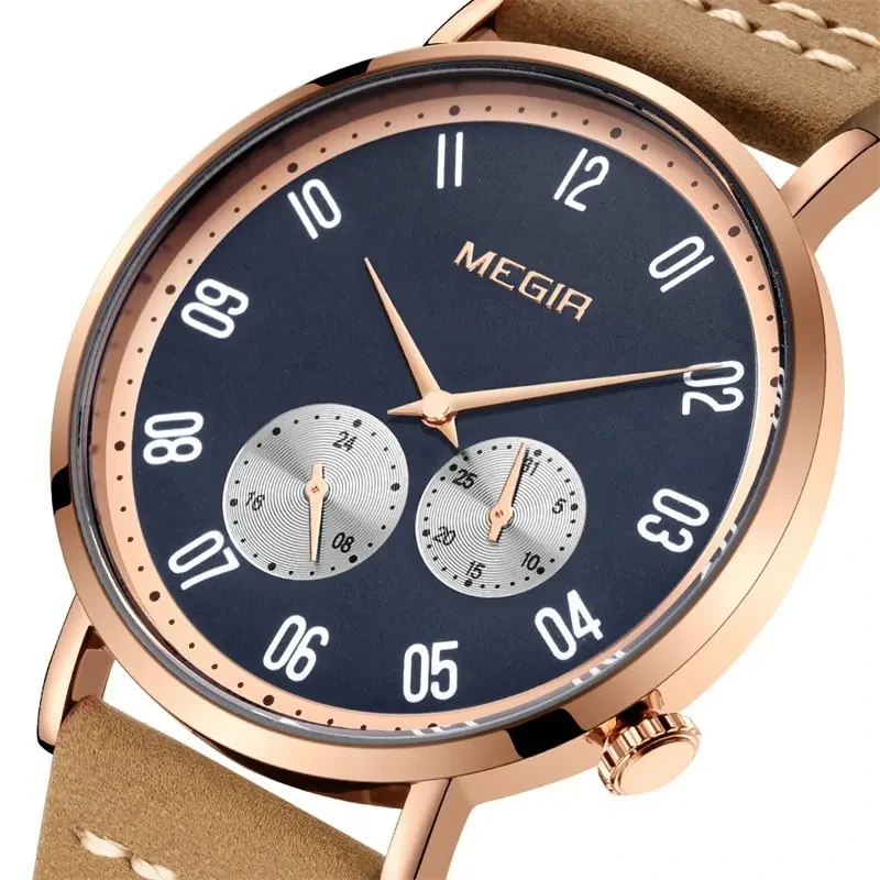 Vielseitige und minimalistische wasserdichte Herrenuhr, modische Freizeituhr, hochwertige Quarzuhr, Qualität garantiert 1