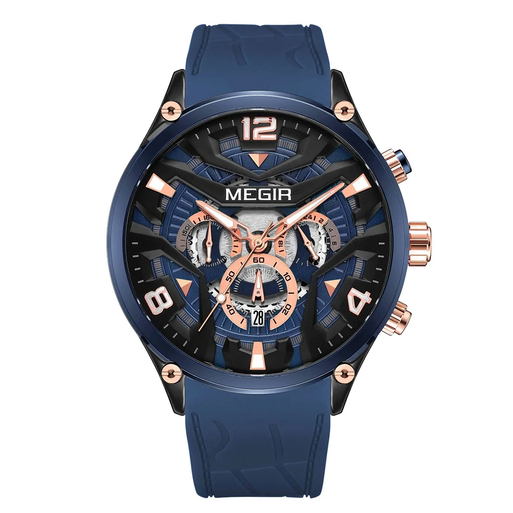 Montre à Quartz pour hommes, décontractée, multifonctionnelle, personnalisée, étanche, loisirs, vente en gros, Logo personnalisé 1