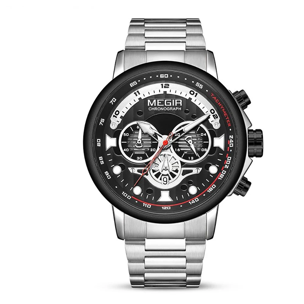 Neue multifunktionale Modeuhr, Chronograph, Sportuhr, Quarzuhr mit Stahlband 1