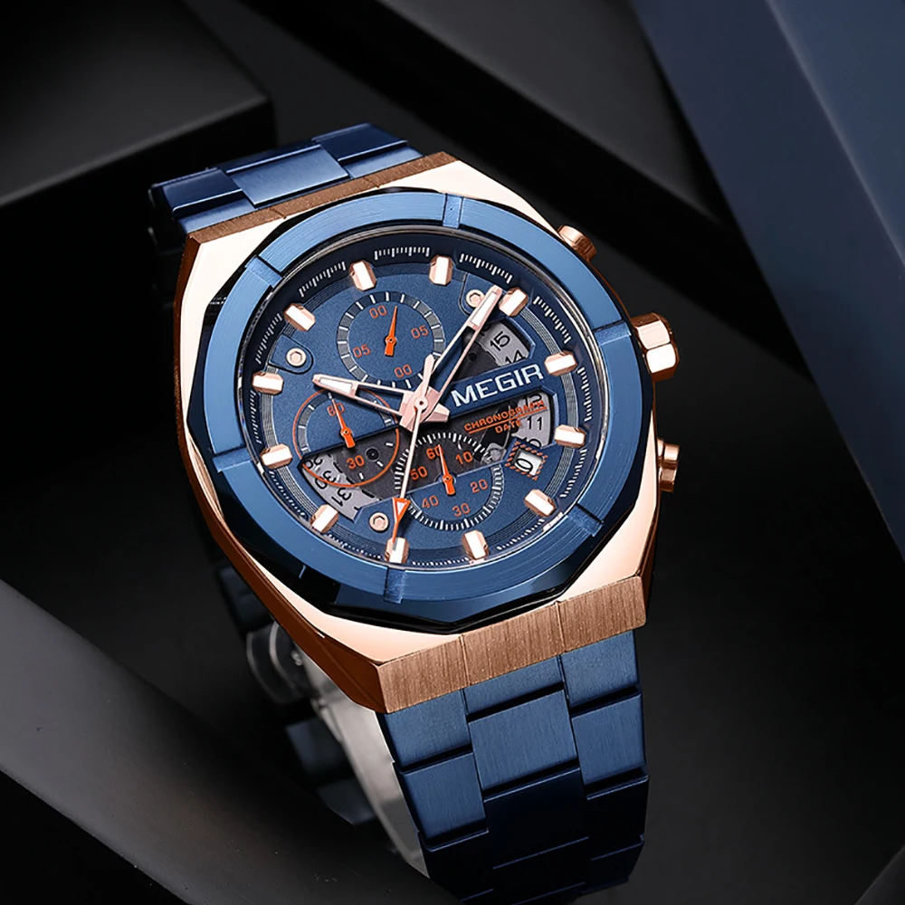 Orologio casual impermeabile Orologio da uomo al quarzo con calendario di marca di tendenza Orologio da uomo alla moda caldo 5