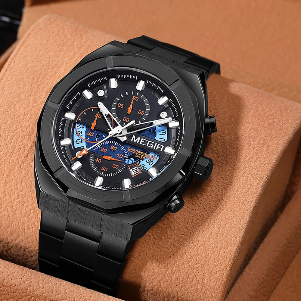 Orologio casual impermeabile Orologio da uomo al quarzo con calendario di marca di tendenza Orologio da uomo alla moda caldo 6