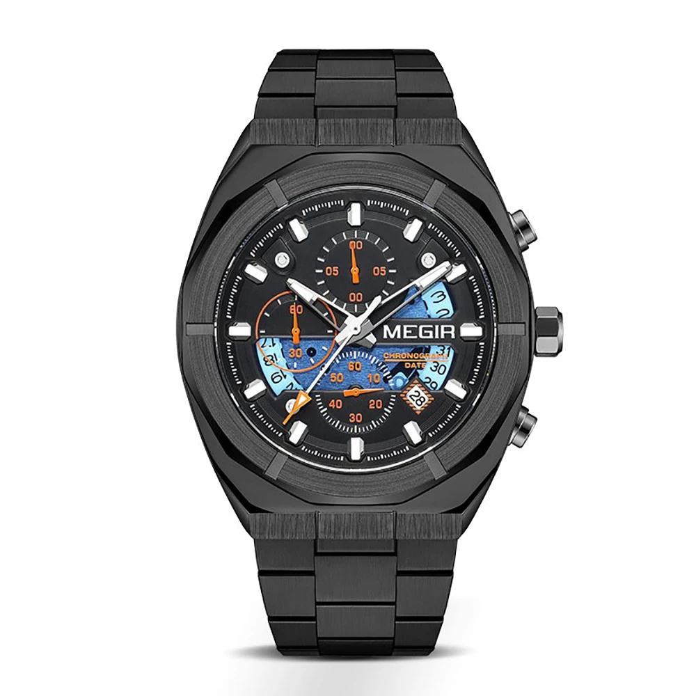 Orologio casual impermeabile Orologio da uomo al quarzo con calendario di marca di tendenza Orologio da uomo alla moda caldo 1