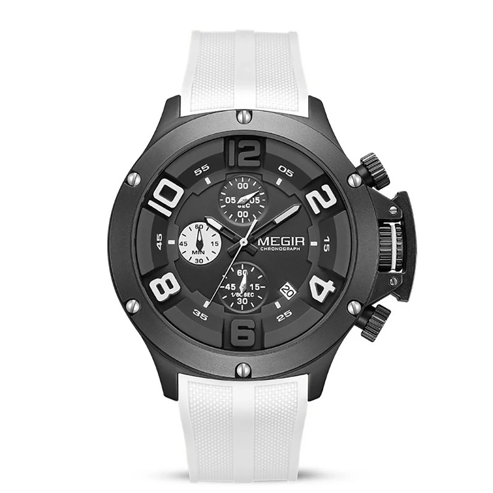 Wholesale Customized Watch With Silicone Strap Men's Watch Multifunctional Timing Sports Quartz Watch 1