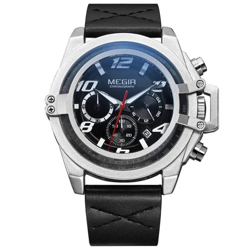 Men's Multifunctional Timing Sports Calendar Quartz Watch Waterproof Leisure Men's Quartz Watch 1
