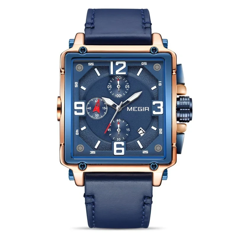 Fashionable Dazzling Cool Men's Watch Multi Functional Quartz Watch Timing Calendar Quartz Watch 1