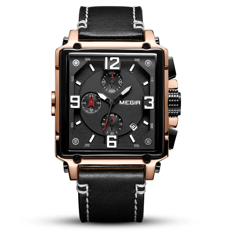Multi Functional Quartz Watch Timing Calendar Quartz Watch Fashionable Dazzling Cool Men's Watch 1