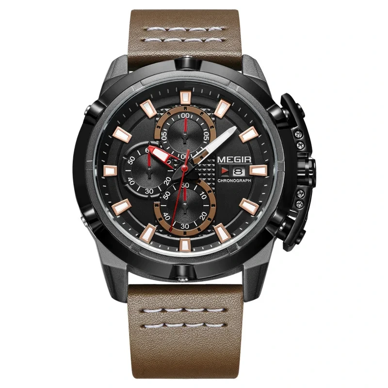 Reloj para hombre Reloj de cuarzo con calendario de sincronización multifuncional Reloj de cuarzo para hombre de moda de alta calidad 1