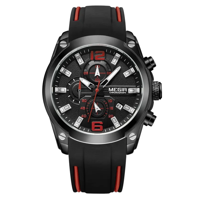 High-quality Men's Watch Multifunctional Timing Waterproof Large Dial Quartz Sports Quartz Watch 1
