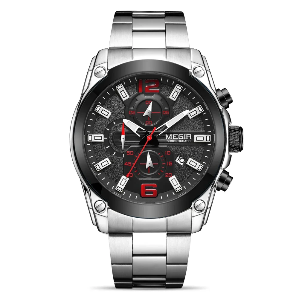 Multi Functional Timing Steel Band Quartz Watch Fashion Business Men's Quartz Watch Business Sports Quartz Watch 1