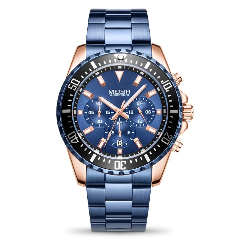 Orologio multifunzionale da uomo, moda, sport, affari, calendario, bagliore notturno, orologio da uomo al quarzo 1