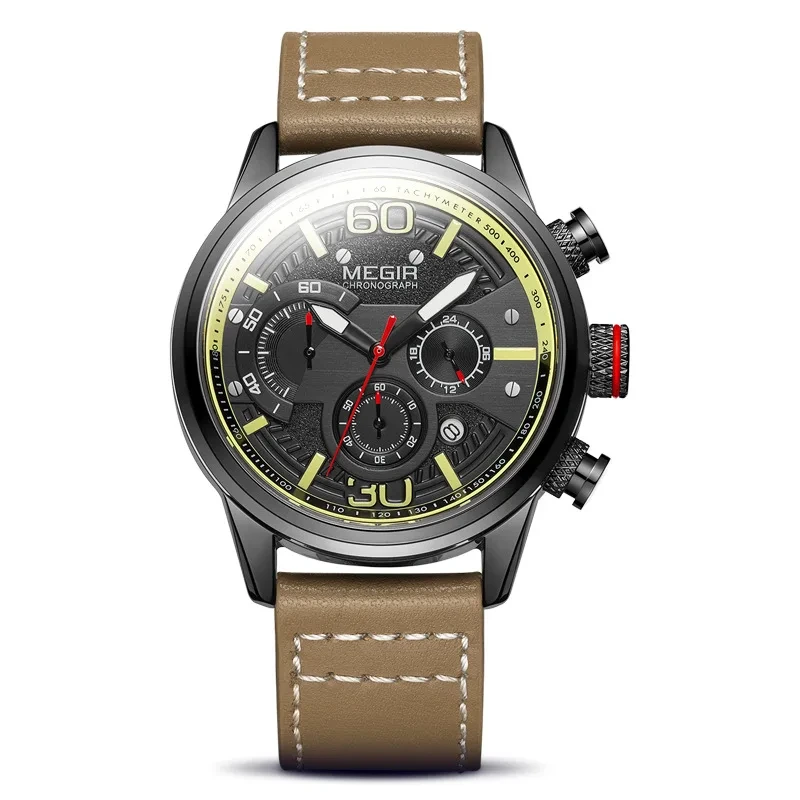 Leather Quartz Watch Stylish Quartz Watch Multifunctional Business Quartz Watch 1