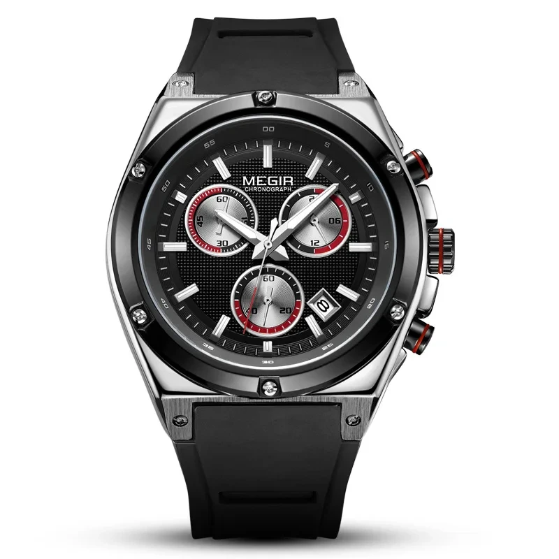 Fashion Multi-functional Sports Chronograph Watch High Quality Quartz Watch Waterproof Quartz Watch For Men 1