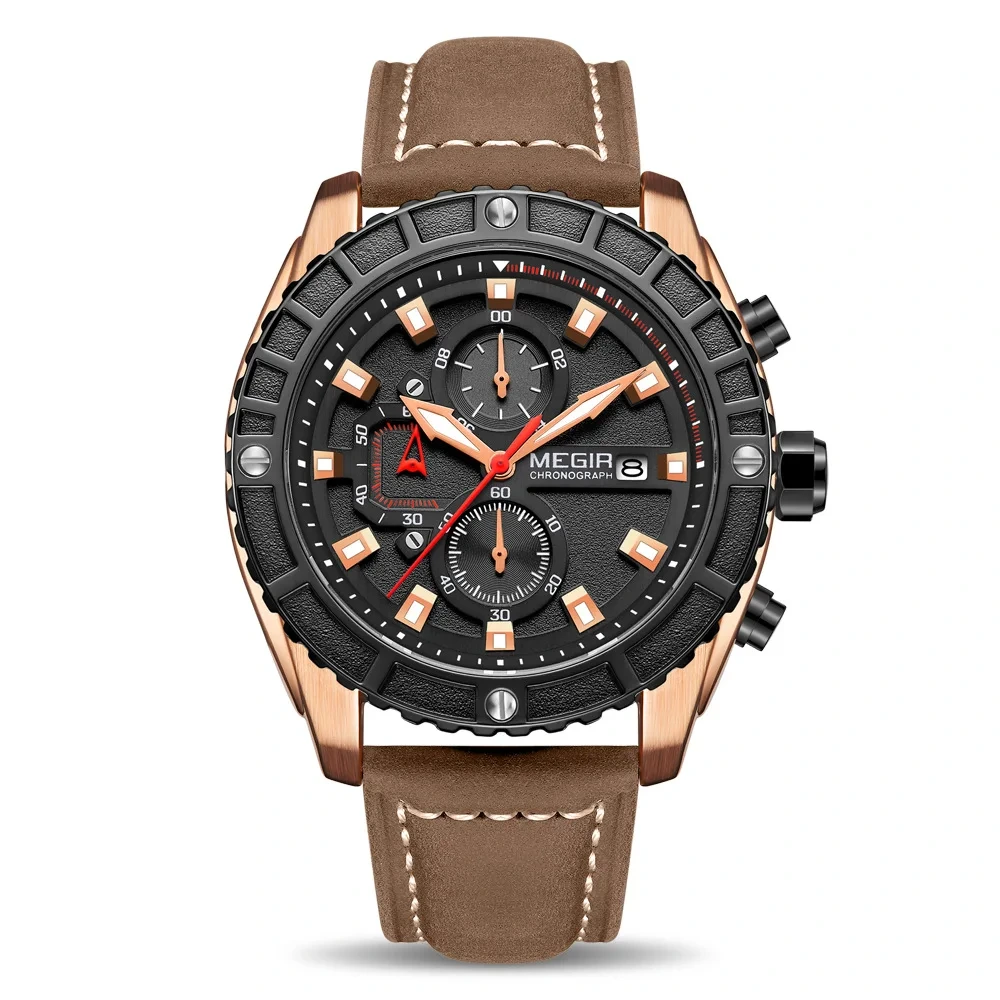 Factory Direct Sales Quality Waterproof Men's Wrist Watch Business Men's Quartz Watch Leather Fashion Watch 1