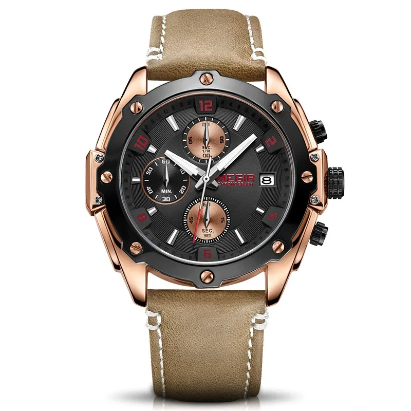 Multi Functional Timing For Men And Women Universal Couple Genuine Leather Quartz Watch Fashionable Trendy Couple Watch 1