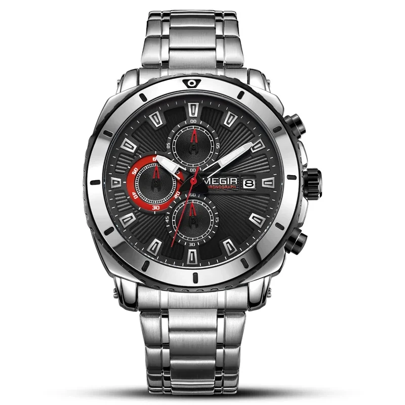 Factory New Design Wholesale Men's Watch Business Sports Multifunctional Steel Strap Watch Quartz Watch 1