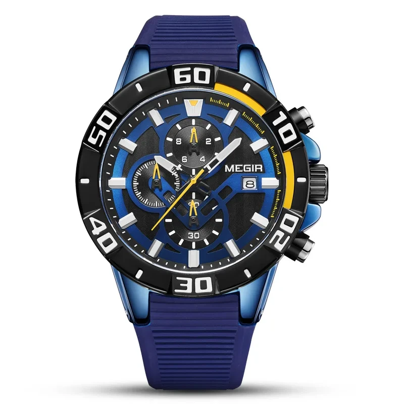 Reloj multifuncional vendedor caliente del cuarzo de la moda que sincroniza el reloj deportivo del silicón para los hombres 1