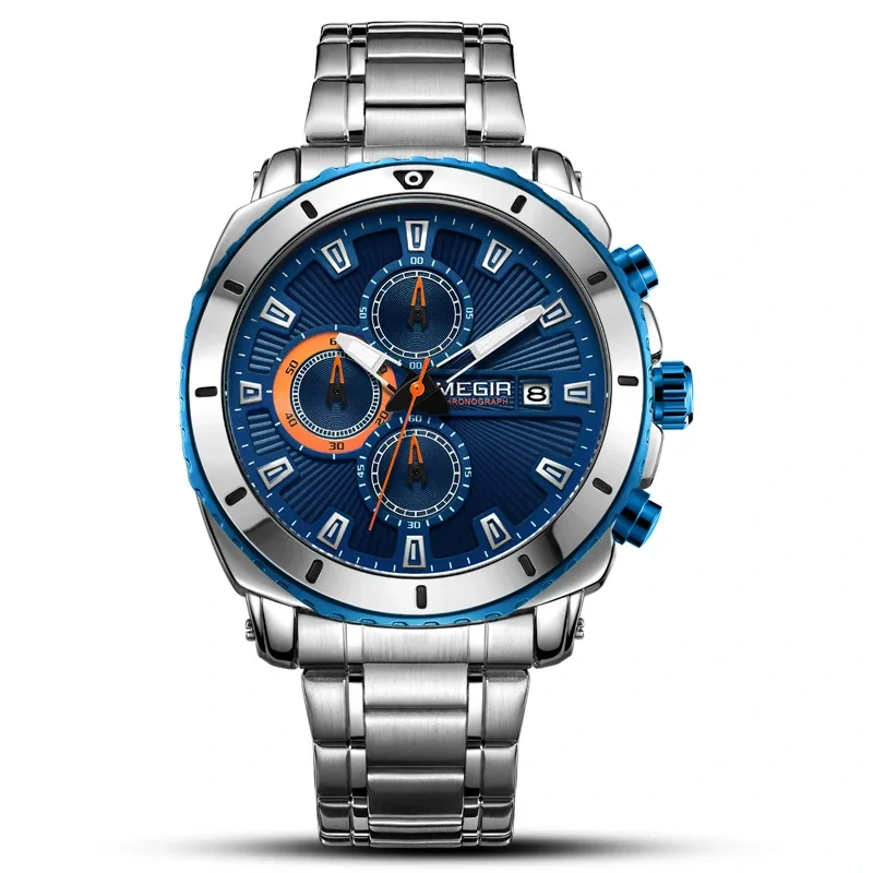 Hot Selling Fashionable Men's Watches Business Sports Multifunctional Steel Band Watches Quartz Watches 1