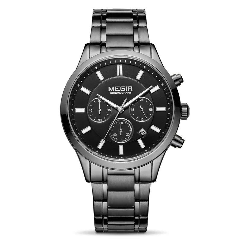 Multi-function Chronograph Watch Men's Waterproof Quartz Watch Factory Wholesale Price Shockproof Watch 1