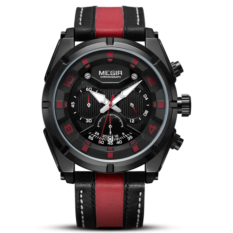 Reloj de negocios para hombre, deportivo, multifunción, resistente al agua, con brillo nocturno, reloj de cuarzo 1