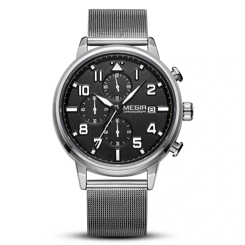 Casual Wholesale Price Men's Quartz Watch With Steel Band Multi-functional Business Sports Watch 1