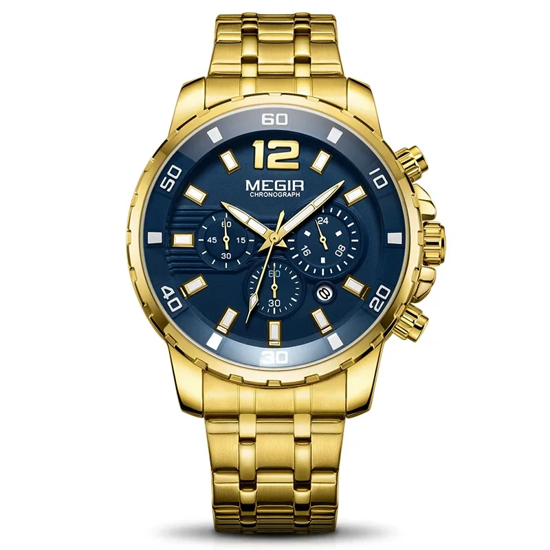 Hot Sale Men's Premium Watch Fashion Leisure Quartz Watch Stainless Steel Waterproof Watch 1