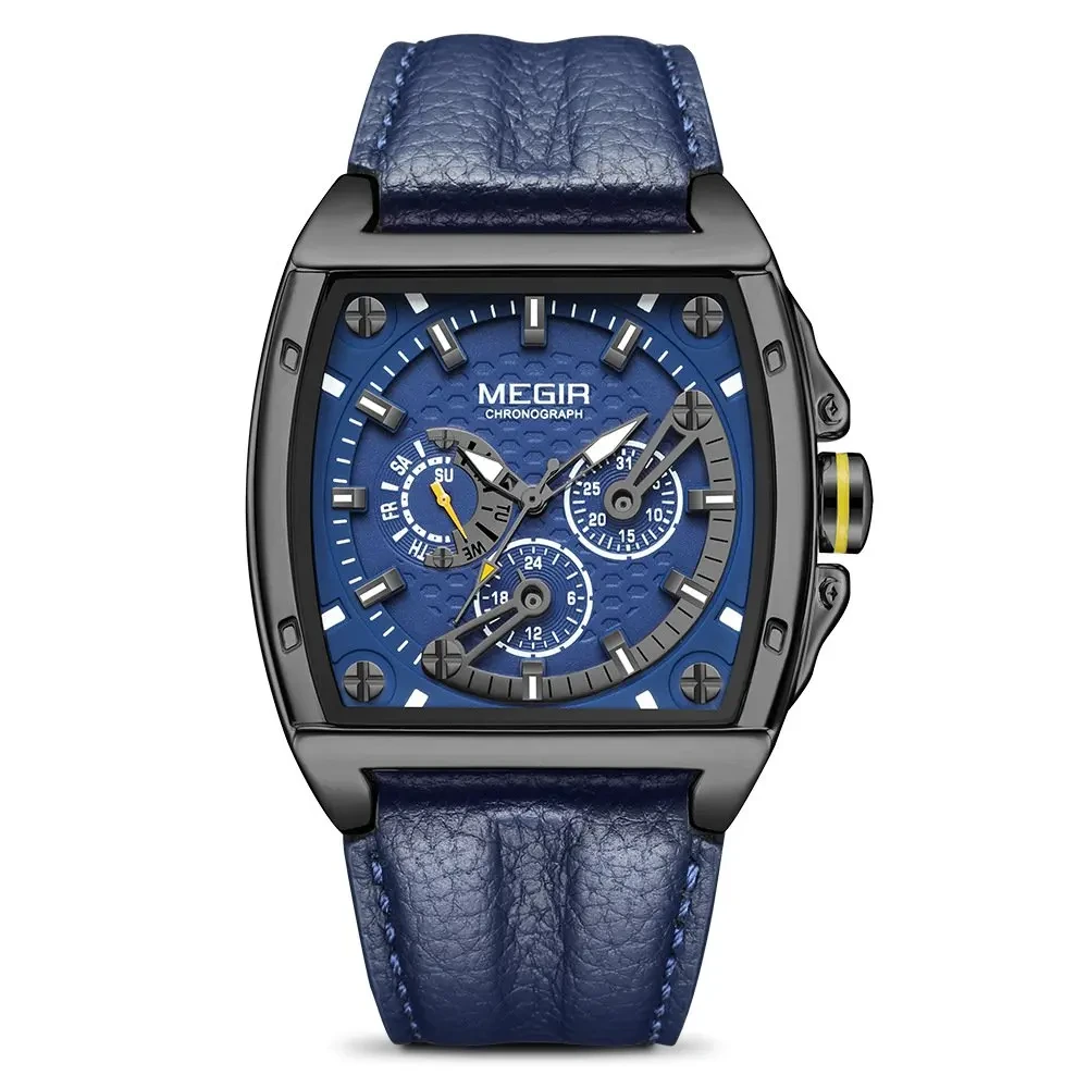 Montre en cuir étanche, vente directe d'usine, montre-bracelet classique d'affaires, à Quartz pour hommes 1