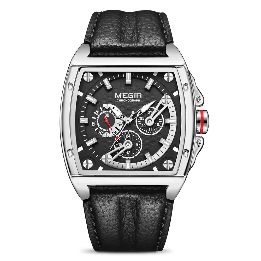 Hochwertige Fabrik-wasserdichte Lederuhr für den Außenbereich, klassische Business-Armbanduhr, Quarzuhr 1