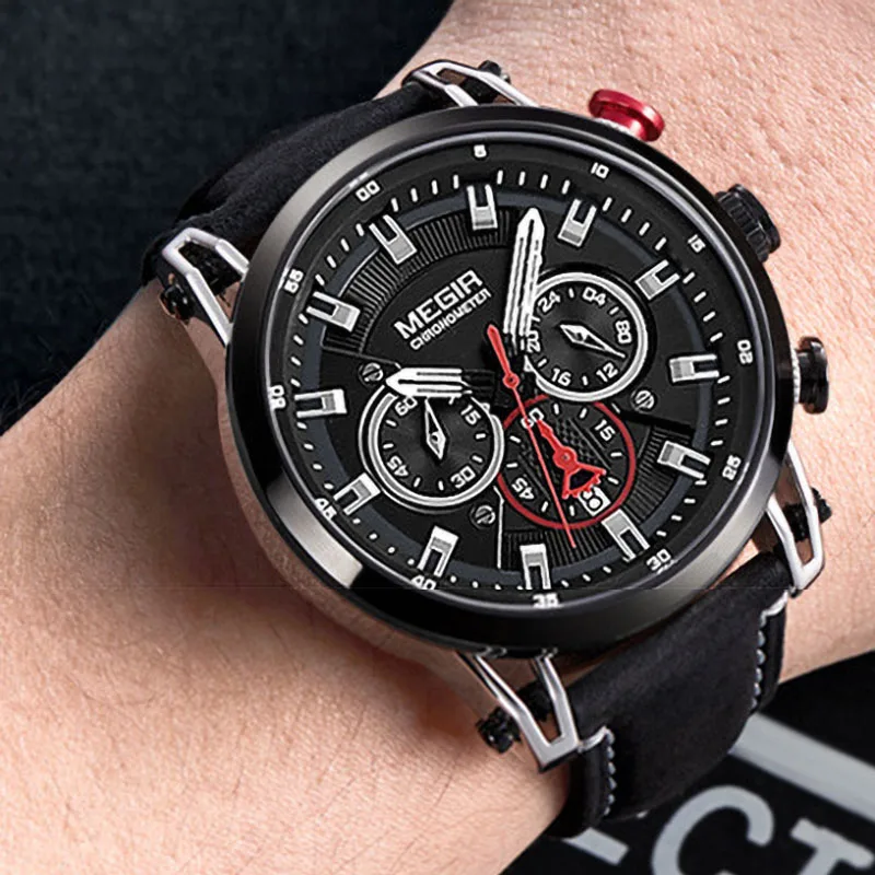 Factory New Design Wholesale Men's Watch Fashion Hollow Multi-functional Watch Sports Watch For Men 3
