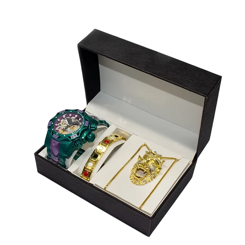 Conjuntos de relojes especiales de estilo chino Monkey King, collar, pulsera, relojes de cuarzo multifuncionales con accesorios 1