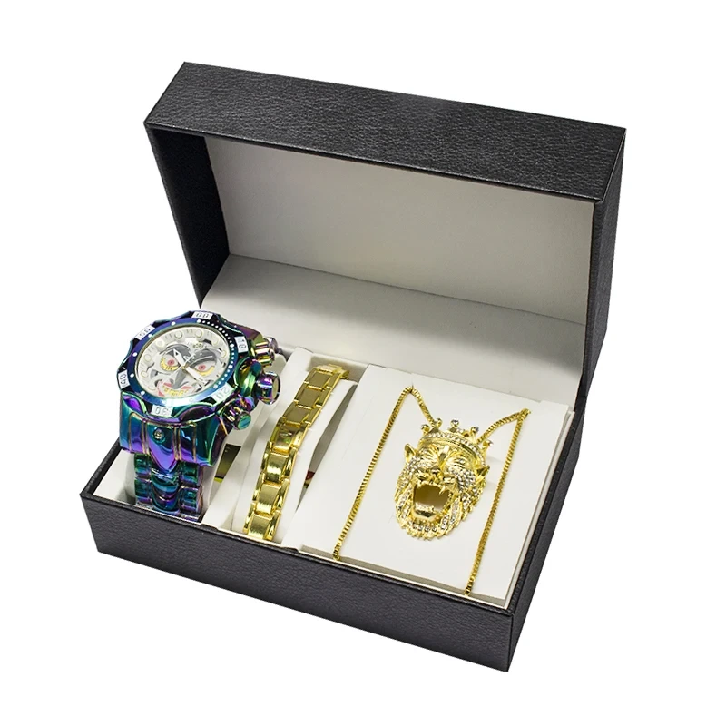 New Type Chinoiserie Son Goku Colorful Special Watch Men Women Watch Jewelry Gift Box Set Fashion 1