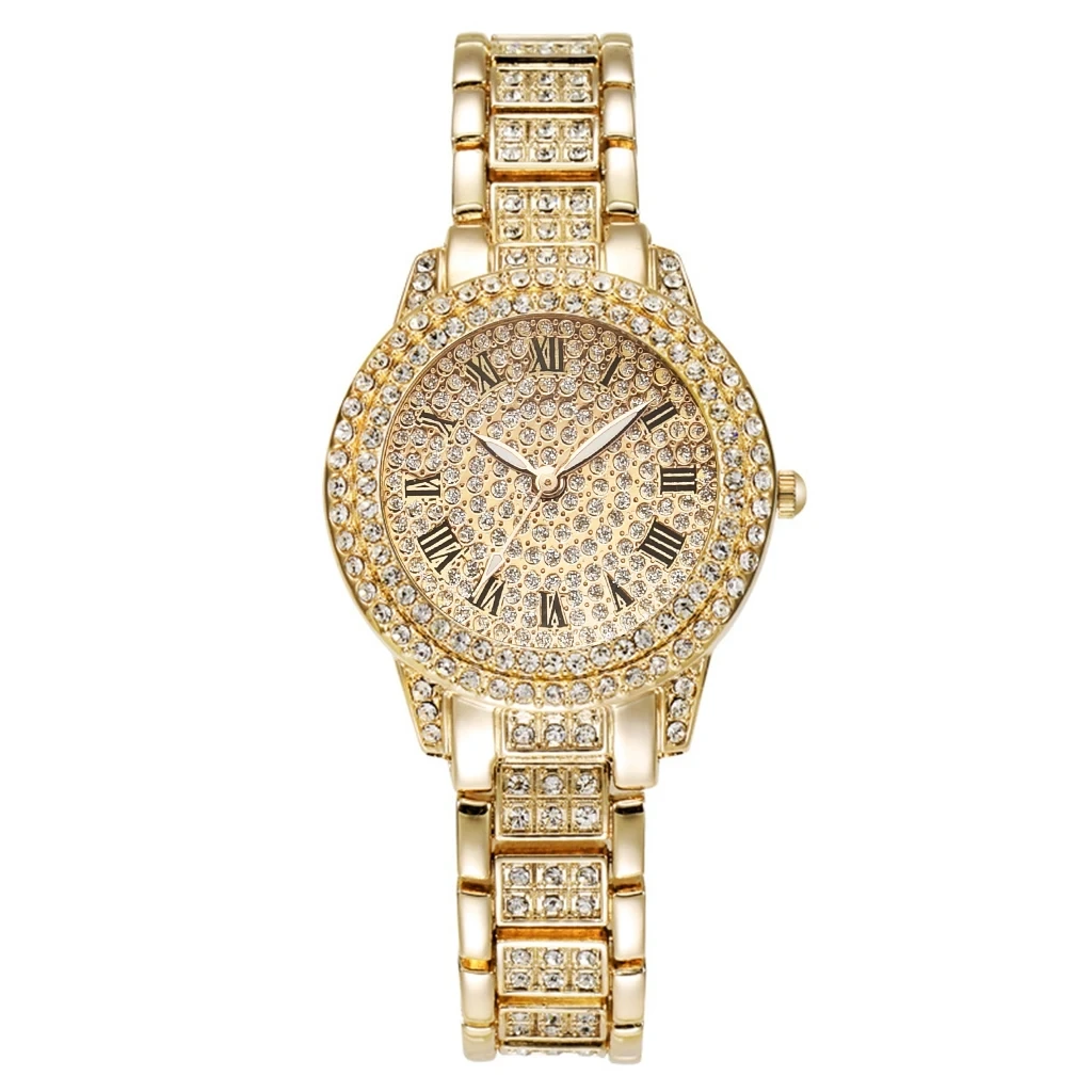 Free Sample High Quality Fashion Exquisite Rhinestones Men Watches Business Quartz Male Gift Watch 1