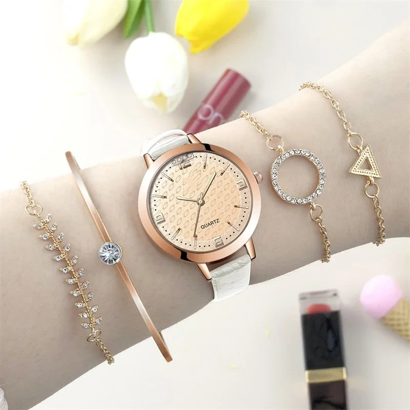 Campione gratuito di cinturino in pelle con orologio da donna al quarzo, orologi, nuovo orologio da polso regalo per fidanzata femminile 1