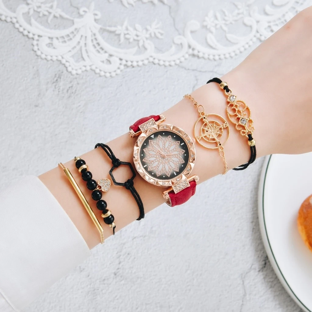 Free Sample Women Bracelet Girls Watches Female Fashion Leather Ladies Quartz Wristwatch Casual Female Watch 1