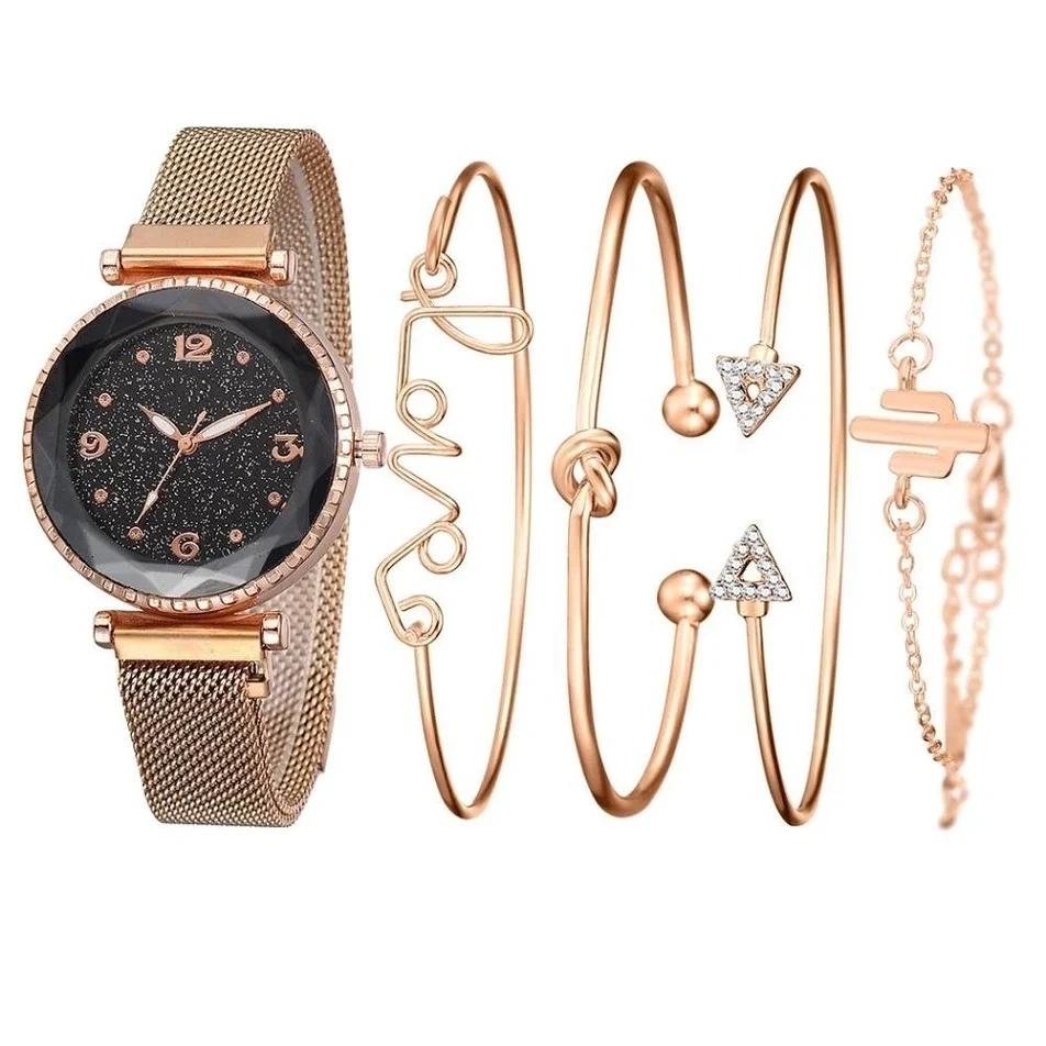 Free Sample Starry Sky Women Watches Magnet Buckle Fashion Casual Female Wristwatch Roman Numeral Simple Bracelet Watch 1