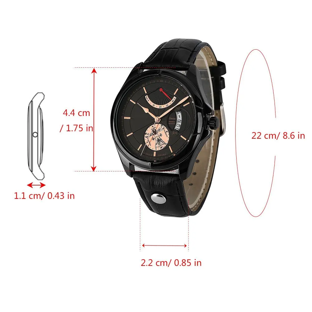 Free Sample Men Waterproof Leather Calendar Quartz Wristwatch Bracelet Set Boyfriend Casual Gift Watch 5
