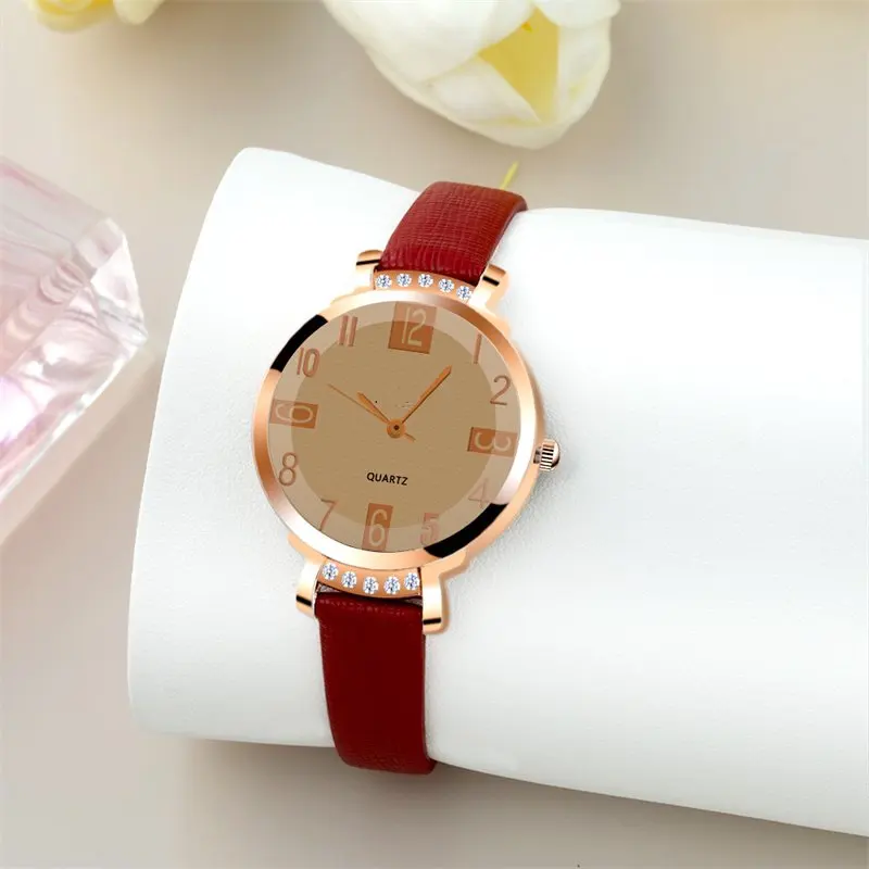 Free Sample Women's Watch Leather Quartz Fashion Watches New Female Bracelet Gift Wristwatch 3