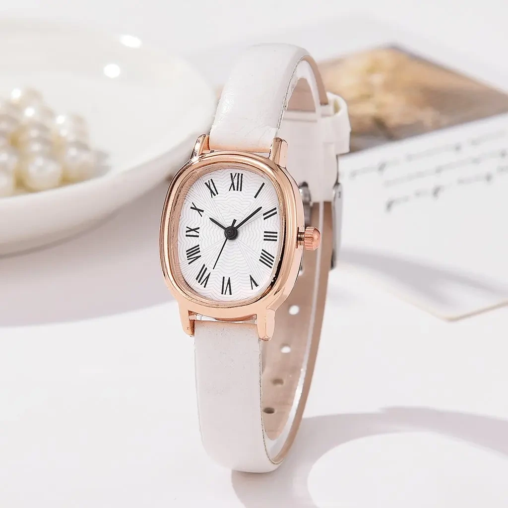 Free Sample New Women Watch Set Bracelet Quartz Wristwatch Female Ladies Gift Leather Strap Watches 1