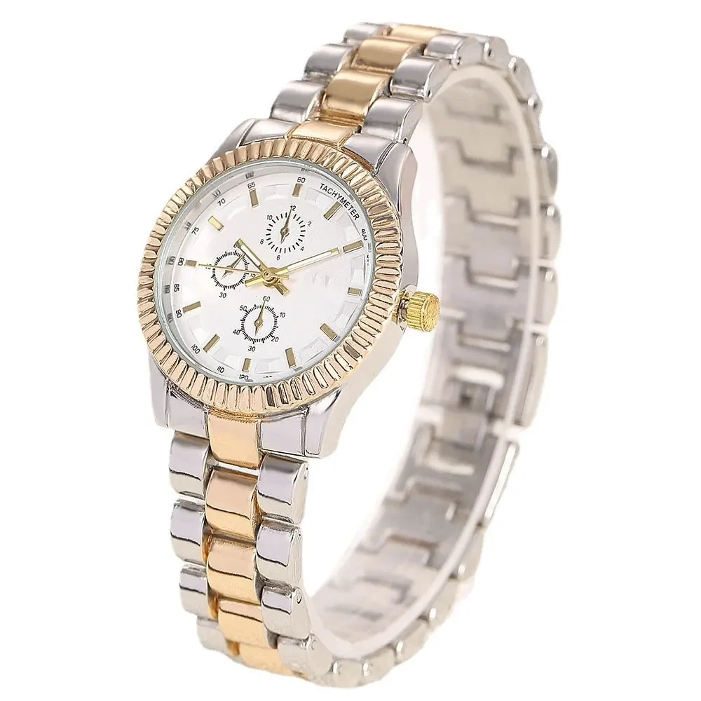 Free Sample Fashion Women's Round Pointer Quartz Watches Set Female Elegant Delicate Gift Wristwatch 1