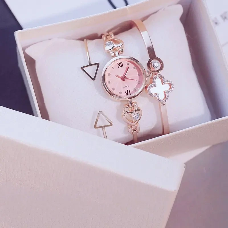 Muestra gratis, conjunto de pulsera Simple de alta calidad, reloj informal femenino, reloj de pulsera exquisito de regalo para mujer 1