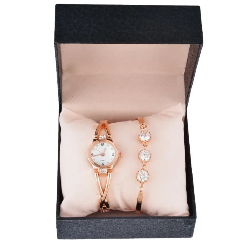 Free Sample Fashion Ladies Quartz Watches Christmas Gift Watch Bracelet Set Girls Exquisite Wristwatch 1