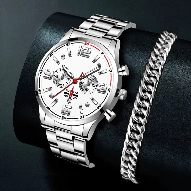 Free Sample Fashion Men Watches Male Business Stainless Steel Quartz Wristwatch Casual Sports Bracelet Luminous Watch 1