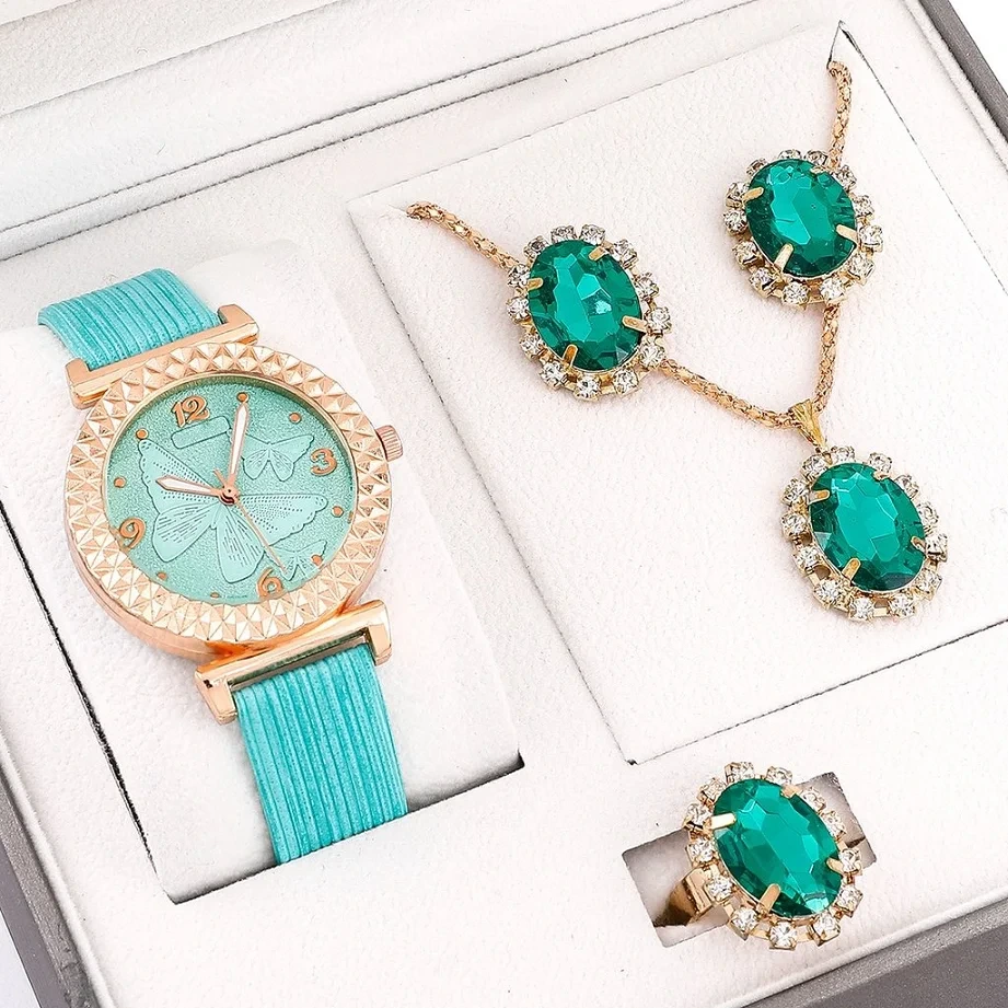 Échantillon gratuit dames montre exquise élégante femmes montres à Quartz collier cristal strass coffret cadeau montres 1